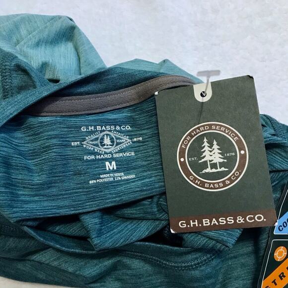 G.H. Bass NWT Green Performance Shirt Men M - Picture 7 of 9